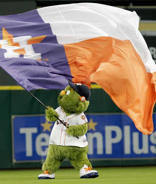 Orbit la mascotte degli Houston Astros (Afp)